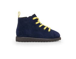 3008 BOOT SUEDE KIDS LACE UP BLUE NAVY YELLOW